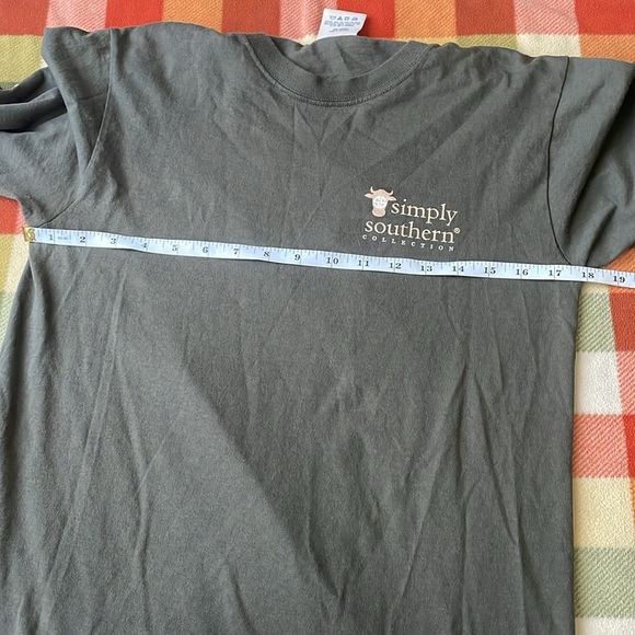 Simply Southern Herd it All Highland Cow Green Long Sleeve Tee Shirt Size Small - Picture 10 of 11